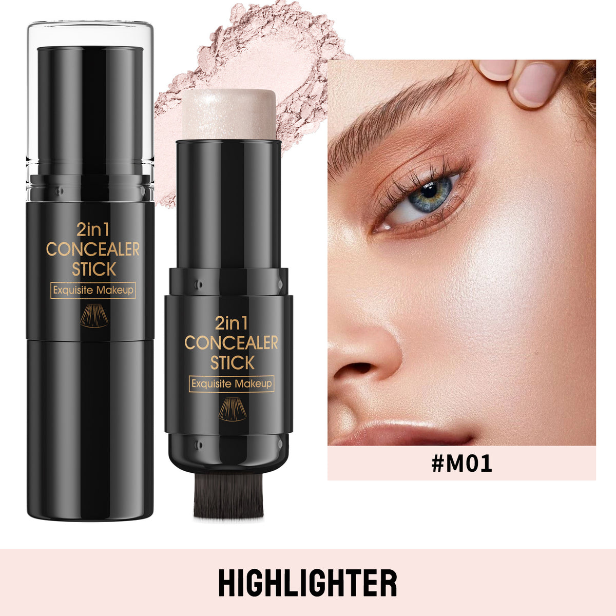 Highlight Blush Double-headed Contour Stick With Brush