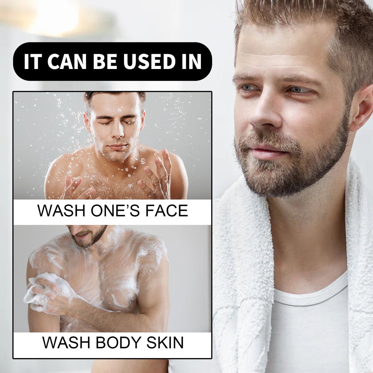 Men's Moisturizing Soap Cleansing Facial Body