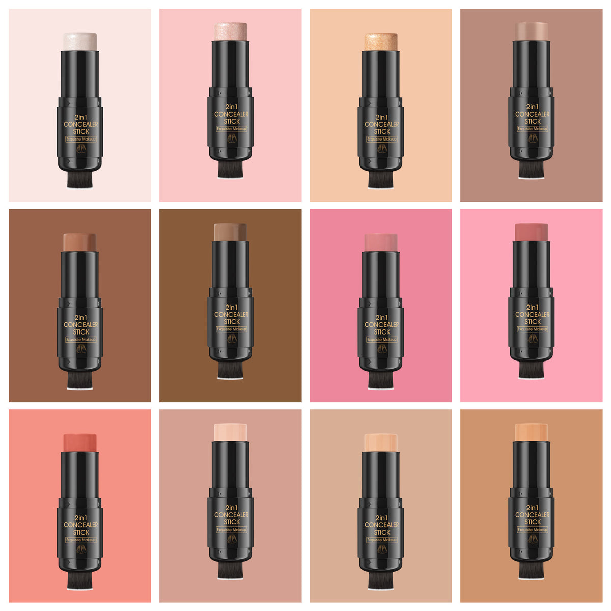 Highlight Blush Double-headed Contour Stick With Brush