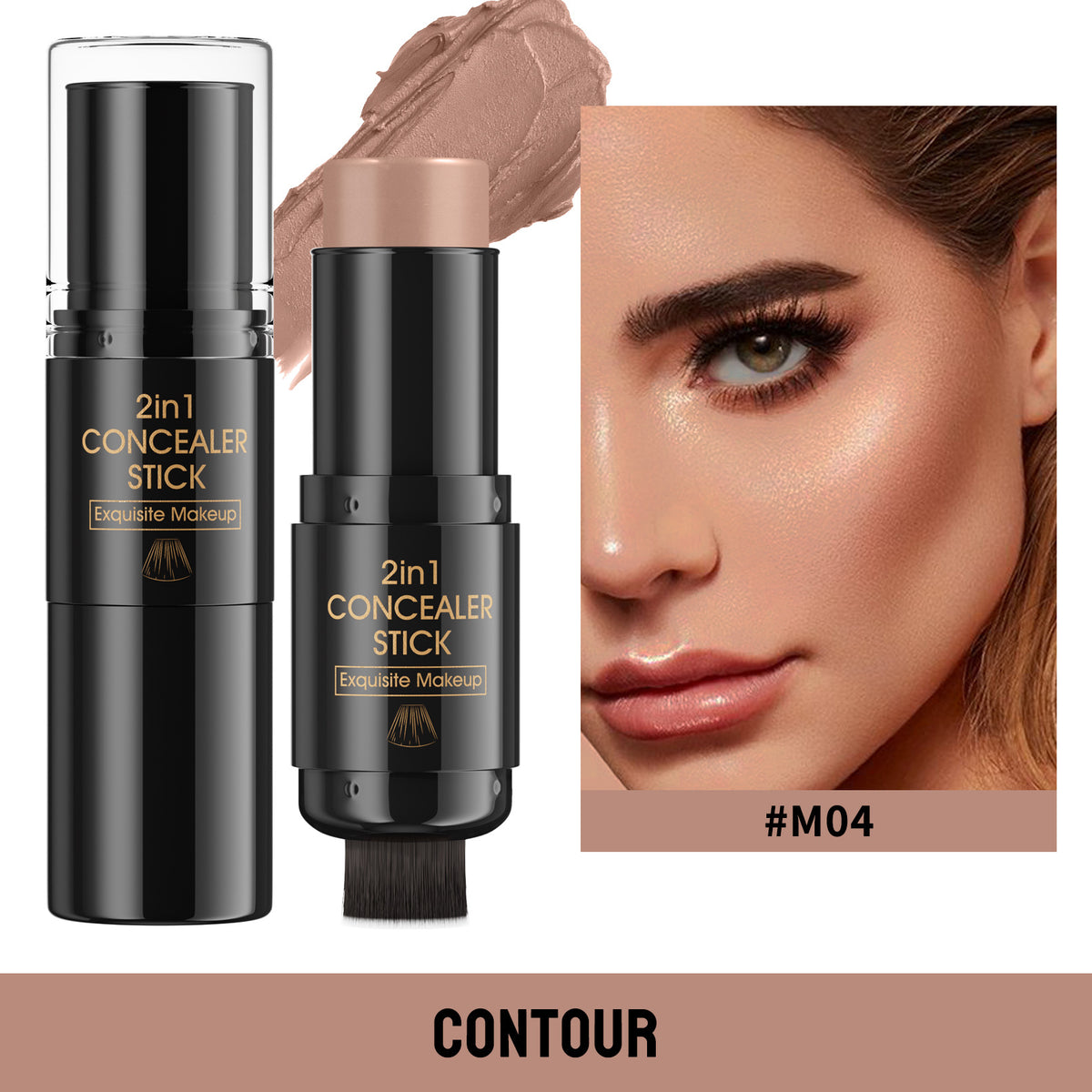 Highlight Blush Double-headed Contour Stick With Brush